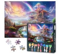 Fantasy 1000 Piece Puzzle for Adults, Fantasy Landscape and Rainbow Puzzles, Imagination World Jigsaw Puzzles 1000 Pieces, Difficult Impossible Challenges, 19.5 x 27.5 Inch