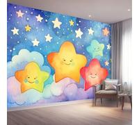 Fantasy 3D Photo Murals Pink Hearts Rainbows 200 X 140 Cm Non-Woven Wallpaper Wall Art Photo Wallpaper Wall Mural Home Bedroom Living Room Poster Decoration