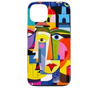 Fantasy Abstract Faces Shapes Case for iPhone 13
