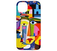 Fantasy Abstract Faces Shapes Case for iPhone 14 Plus