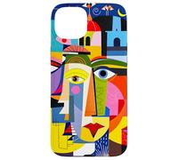 Fantasy Abstract Faces Shapes Case for iPhone 15 Plus