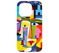 Fantasy Abstract Faces Shapes Case for iPhone 15 Pro