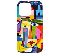 Fantasy Abstract Faces Shapes Case for iPhone 15 Pro Max