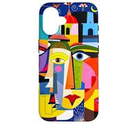 Fantasy Abstract Faces Shapes Case for iPhone 16