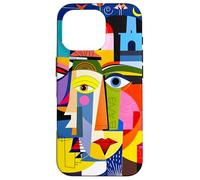 Fantasy Abstract Faces Shapes Case for iPhone 16 Pro