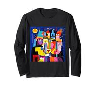 Fantasy Abstract Faces Shapes Long Sleeve T-Shirt