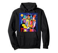 Fantasy Abstract Faces Shapes Pullover Hoodie