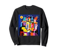 Fantasy Abstract Faces Shapes Sweatshirt