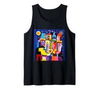 Fantasy Abstract Faces Shapes Tank Top