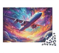 Fantasy Airplane Flight Year in Pictures 1000 Piece with Clean Edges Jigsaw Puzzles As Dementia Friendly Activities for Concentration Games 70x50cm/1000pcs