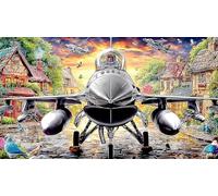 Fantasy Airplane Sky Battle Jigsaw Puzzle 1000 Pieces - Fun Family Activity Great Gift Idea Challenging for Adults 38x52/1000pcs