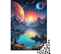 Fantasy Alien Landscape -5 1000-Piece Jigsaw Puzzle for Adults, 38x26cm/1000pcs, White Cardboard, Relaxing Indoor Activity And Evening Downtime