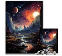 Fantasy Alien Planet Pc Adults Jigsaw Puzzle Paper Jigsaw Brain Teaser Game Interactive Family Game Suitable for Ages 14+ 1000 PCS(38x26cm)