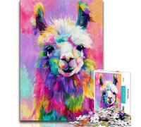 Fantasy Alpaca Jigsaws 1000 Pieces for Teenagers,Staycation Kill Time Every Piece Is Unique - Challenging Family Fun Game (38x26cm)