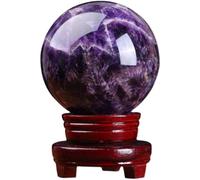 Fantasy Amethyst Ball Feng Shui Office Crafts raw Stone Crystal Ornaments,16cm