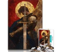 Fantasy Angel Knight Puzzles 1000 Pieces for Adults,Help The Brain Exercise Addictive Toys to Cultivate Patience Unique Challenge Game (50x75cm)