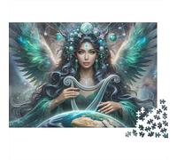 Fantasy Angel with Harp Jigsaw Puzzles Puzzle for Adults Kids. 1000 Pieces Impossible Challenge Toy Educational Game Home Decoration for Educational Games Gifts 38x26cm/1000pcs