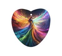 Fantasy Angel with Wings Car Aromatherapy Tablets Air Freshener Hanging Scented Cards for Rooms Bathrooms Wardrobe Love form