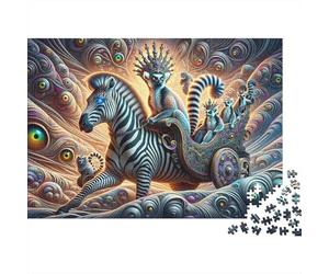 Fantasy Animal Kingdom Art Jigsaw Puzzles Puzzles for Adults Kids. 1000 Piece Impossible Challenge Toy Educational Game Home Decoration for Educational Games Gifts 38x26cm/1000pcs
