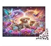 Fantasy Animal Pets 1000 Piece Jigsaw Puzzle for Adults Paper Brain Training Dream Animal World Puzzle Stress Relief Home Wall Decor 52x38cm/1000pcs