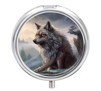 Fantasy Animal Pill Box Cute Round Pill Case Portable Medicine Tablet Vitamin Holder Organizer for Purse Pocket