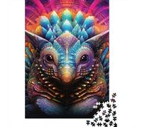 Fantasy Armored Armadillo 1000 Piece Jigsaw Puzzle Paper Material Abstract Art Jigsaw Puzzle for Adults Colourful Design Relaxation Home Decor Focus 70x50cm/1000pcs