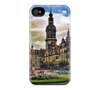 Fantasy art CADike Iphone 4/4s Hybrid Tpu Case Cover Silicon Bumper Dresden Cathedral In Hdr