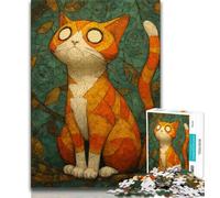 Fantasy Art Cat 1000 Piece Jigsaw Puzzle for Adults Teens,Decompressing Intellectual Educational Toy Perfect Decoration (38x26cm)