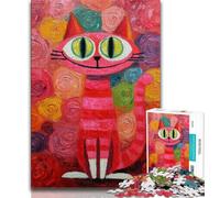 Fantasy Art Cat Jigsaw Puzzles for Teenagers 1000 Jigsaws,Learning Educational Toys Family Games Unique Birthday And Gifts (38x26cm)