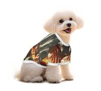 Fantasy Art Fire Dragon Dog T-Shirt Clothes Apparel Puppy Vest Pet and Elastic Tank Top Clothing, Dogs Cats Pullovers Cute Breathable Soft Small