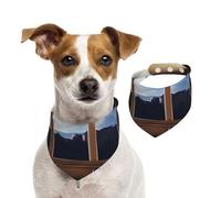 Fantasy Art Outside The Window Pet Scarf Dog Bandanas Spring Summer Soft Cotton Puppy Scarfs Adjustable Accessories for Small Medium Large Girl Boy Pup Small