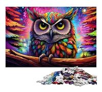 Fantasy Art Owl 1000 Piece Jigsaw Puzzles for Adults Wooden Jigsaw Relaxing Entertainment, Home Decor 50x75CM/19.68x29.52inch