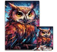 Fantasy Art Owl 1000 Piece Jigsaw Puzzles for Adults Wooden Puzzles Family Game Night Fun, DIY Decorative Artwork 50x75CM/19.68x29.52inch