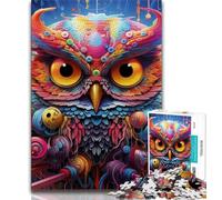 Fantasy Art Owl 1000 Pieces Jigsaw Puzzle for Adults& Teens,Toys Educational Games Stress Relieving Suitable for Desktop Decoration (38x26cm)