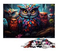 Fantasy Art Owl Jigsaw Puzzles for Adults, 1000 Piece cardboard Jigsaw Puzzles for Adults Challenging Brain Teaser for Teenagers, Family Game Night Fun 26X38CM/10.23x14.96inch