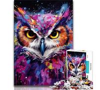 Fantasy Art Owl Jigsaw Puzzles for Teenagers 1000 Jigsaws,Stress Reliever Difficult Challenge Deal As Gifts for The Whole Family (38x26cm)