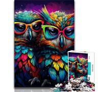 Fantasy Art Owl Jigsaw Puzzles for Teenagers,Challenging Game Toys Every Piece Is Unique - Challenging Family Fun Game (38x26cm)