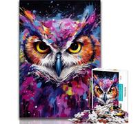 Fantasy Art Owl JigsawPuzzle 1000 Pieces for Adults,Challenging To Complete But Fun And Humorous Unique Home Decor And Gifts (50x75cm)