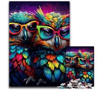 Fantasy Art Owl JigsawPuzzle 1000 Pieces for Adults Wooden Jigsaw Puzzles Fun at Home Activities, Birthday Present, Travel Gifts 50x75CM/19.68x29.52inch
