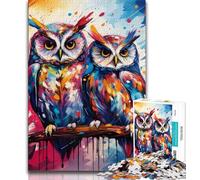 Fantasy Art Owl JigsawPuzzle 1000 Pieces for Teenagers,Brain Teaser Game Wall Decoration Unique Birthday And Xmas Gifts (38x26cm)