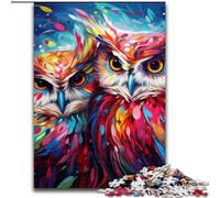 Fantasy Art Owl Jigsaws 1000 Pieces for Adults cardboard Jigsaw Puzzles Perfect for Family Fun, Party Games, Birthday Party Favors size : 38x26cm