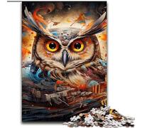 Fantasy Art Owl Puzzle 1000 Pieces Jigsaw cardboard Puzzles for Teenagers & Teens, Ideal Birthday size : 38x26cm