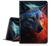 Fantasy Art Wolf Case for iPad Pro 11 inch (2024 Model, 5th Gen), Shockproof PU Leather Folding Adjustable Stand Case with Auto Sleep/Wake for 11" iPad Pro 5th Gen 2024