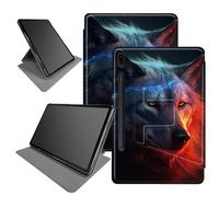 Fantasy Art Wolf Case for Samsung Galaxy Tab S8 Plus 2022/S7 FE 2021/S7 Plus 2020 12.4 Inch, 360 Degree Rotating Folding Stand Multiple Viewing Angles Case with Auto Sleep/Wake