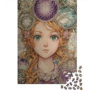 Fantasy Artwork Girl with Globes Jigsaw Puzzles Puzzle for Adults Kids. 1000 Piece Impossible Challenge Toy Educational Games Home Decoration for Adults& Kids Age 14 Years Up 38x26cm/1000pcs
