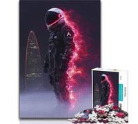 Fantasy Astronaut Jigsaw Puzzles for Teenagers,Challenging To Complete But Fun And Humorous with Matching Poster And Trivia Sheet (50x75cm)