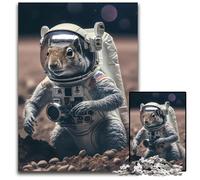 Fantasy Astronaut Mouse Puzzle 1000 Pieces Jigsaw Difficult Puzzles for Adults Interactive Family Game DIY Home Decor Brain Teaser Gift 1000 PCS(75x50cm)