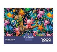 Fantasy Axolotl 1000Piece JigsawPuzzleOctopus Cosmic KidsforAdult Challenging LargePiecePuzzles Age12+byth Challenging The Impossible Difficult Game Uncover The Puzzle 52x38cm/1000pcs