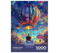 Fantasy Balloon Flight 1000pc Classic Jigsaw Puzzle Jigsaw Puzzle Bundle Extra-Thick Cardboard Collector Mind Relaxation Travel Office Break Holiday 70x50cm/1000pcs
