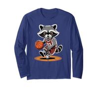 Fantasy Basketball Raccoon Trash Panda Champ Trashy Talk Long Sleeve T-Shirt
